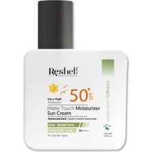 Reshell Yağlı Ciltlere Özel Mat Bitişli Yüz Güneş Kremi Spf 50