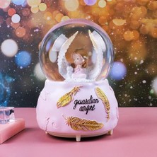 Guardian Angel Melek Orta Boy Tasarımlı Işıklı ve Müzikli Kar Küresi