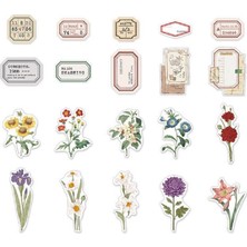 Sf Scrapbook 20 Adet Scrapbook Vintage Sticker Set, Scrapbooking