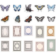 Sf Scrapbook 20 Adet Scrapbook Vintage Sticker Set, Scrapbooking