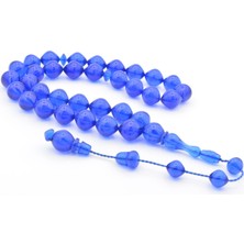 Murty99 Sistemli Sığırcık Kesim Iri Boy Parlement Mavisi Toz Pres Kehribar Tesbih