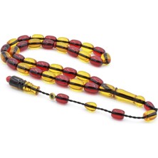 Murty99 Enes Abdo Imzalı Kapsül Kesim Sarı Kırmızı Sıkma Kehribar Tesbih