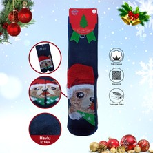 Kbs 3 Çift Unisex Yılbaşı Christmas Temalı Kışlık Havlu Soket Yeni Yıl Çorapları 37-40
