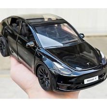 Carstore Tesla Model Y 1:24 Birebir Siyah Isikli Maket Model Araba