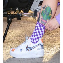 Bidigago Dama Desenli Atletik Tenis Kolej Çorap