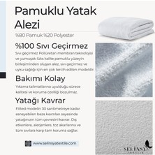 Selinsya Fitted Su Sıvı Geçirmez Yatak Koruyucu Alez Pamuk Yüzey