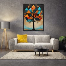 mixefor Çerçeveli Modern Ağaç Tablo -Kanvas Baskı Tablo - Tablo Dıştan Dışa Ölçü 55CMX75CM
