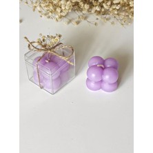 Gönül İşlerim Kutulu Mini Bubble Mum Hediyelik-Mor (25'li)