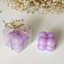 Gönül İşlerim Kutulu Mini Bubble Mum Hediyelik-Mor (25'li)