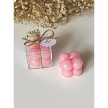 Gönül İşlerim Kutulu Mini Bubble Mum Hediyelik-Pembe (25'li)