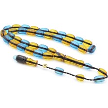 Murty99 Enes Abdo Imzalı Kapsül Kesim Sarı Lacivert Sıkma Kehribar Tesbih