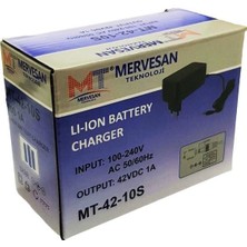 Mervesan 42Volt 10S 1Amper Li-Ion Batarya Şarj Cihazı