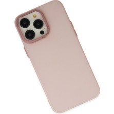 Dijimedia Apple iPhone 13 Pro Max Kılıf Modos Metal Kapak - Pembe