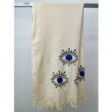 Kurular Tekstil Göz Desenli Müslin Peştemal