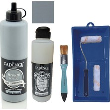 Cadence Mobilya Boyası -  Multisurface H - 040 Delano 500 ml Ultimate Vernik Parlak 250 ml  Saten Rulo Set