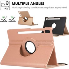 Ukscase Samsung Galaxy Tab S7 Fe / S8 Plus / S7 Plus 5g Case 12.4 Inch Uyumlu 360° Dönebilen Standlı Pu Deri Kılıf