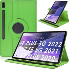 Ukscase Samsung Galaxy Tab S7 Fe / S8 Plus / S7 Plus 5g Case 12.4 Inch Uyumlu 360° Dönebilen Standlı Pu Deri Kılıf