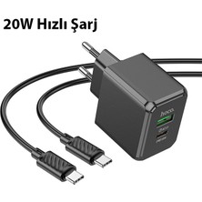 Ason Plus Hoco CS14A 20W Type-C + USB Hızlı Şarj Adaptörü Başlığı + Type-C Kablo