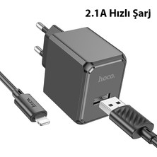 Ason Plus Hoco CS11A USB Port + USB To iPhone Lightning Şarj Kablosu ve Adaptörü Seti