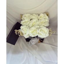 Zb Flowers Sevgiliye hediye Kutuda Gül doğum Günü Hediyesi sevgiliye Hediye Çiçek konsept Hediye beyaz Gül