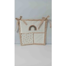 Ege Home Beşik Düzenleyici Cepli Organizer Bej Gökkuşağı Nakışlı