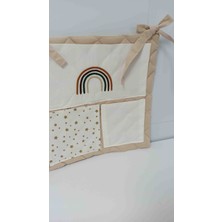 Ege Home Beşik Düzenleyici Cepli Organizer Bej Gökkuşağı Nakışlı