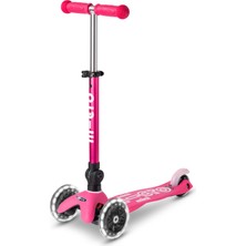 Micro Scooter Mini Micro Deluxe Foldable LED Pink MMD197