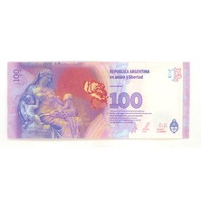 Urlanumis Arjantın 100 Pesos Evita Peron Çil Banknot