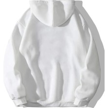 Basilio Beyaz Erkek Brooklyn Baskılı Rahat Kesim Oversize Sweatshirt