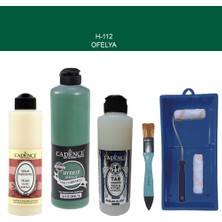 Cadence Banyo Mutfak -  Multi H - 112 Ofelya 500 ml Parlak Yüzey Astarı 250 ml Taş Vernik 250 ml  Saten Rulo Set