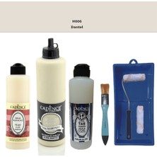 Cadence Banyo Mutfak -  Multi H - 006 Dantel 500 ml Parlak Yüzey Astarı 250 ml Taş Vernik 250 ml  Saten Rulo Set