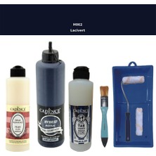 Cadence Banyo Mutfak -  Multi H - 062 Lacivert 500 ml Parlak Yüzey Astarı 250 ml Taş Vernik 250 ml  Saten Rulo Set