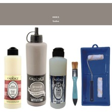 Cadence Banyo Mutfak -  Multi H - 083 Soho 500 ml Parlak Yüzey Astarı 250 ml Taş Vernik 250 ml  Saten Rulo Set