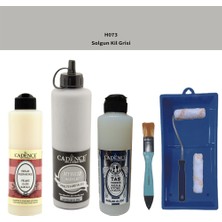 Cadence Banyo Mutfak -  Multi H - 073 Solgun Kil gr isi 500 ml Parlak Yüzey Astarı 250 ml Taş Vernik 250 ml  Saten Rulo Set