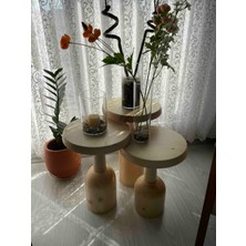 Kimahome Ürgüp Mantar Sehpa 3'lü Set (43 48 53 Cm)