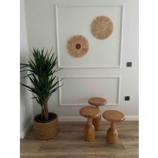 Kimahome Ürgüp Mantar Sehpa 3'lü Set (43 48 53 Cm)