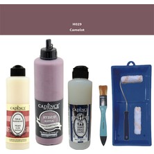 Cadence Banyo Mutfak -  Multi H - 029 Camelot 500 ml Parlak Yüzey Ast 250 ml Taş Vernik Mat 250 ml  Saten Rulo Set