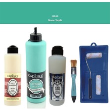 Cadence Banyo Mutfak -  Multi H - 044 N yeşil 500 ml Parlak Yüzey Ast 250 ml Taş Vernik Mat 250 ml  Saten Rulo Set