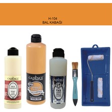 Cadence Banyo Mutfak -  Multi H - 104 Bal Kabağı 500 ml Parlak Yüzey Ast 250 ml Taş Vernik Mat 250 ml  Saten Rulo Set