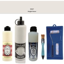 Cadence Banyo Mutfak -  Multi H - 067 Doğal Hazır 500 ml Parlak Yüzey Ast 250 ml Taş Vernik Mat 250 ml  Saten Rulo Set