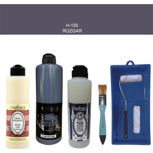 Cadence Banyo Mutfak -  Multi H - 100 Rüzgar 500 ml Parlak Yüzey Ast 250 ml Taş Vernik Mat 250 ml  Saten Rulo Set