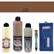 Cadence Banyo Mutfak -  Multi H - 108 Kaşmir 500 ml Parlak Yüzey Ast 250 ml Taş Vernik Mat 250 ml  Saten Rulo Set