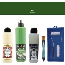 Cadence Banyo Mutfak -  Multi H - 061 Yonca 500 ml Parlak Yüzey Ast 250 ml Taş Vernik Mat 250 ml  Saten Rulo Set