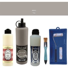 Cadence Banyo Mutfak -  Multi H - 066 Taş 500 ml Parlak Yüzey Ast 250 ml Taş Vernik Mat 250 ml  Saten Rulo Set