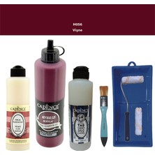 Cadence Banyo Mutfak -  Multi H - 056 Vişne 500 ml Parlak Yüzey Ast 250 ml Taş Vernik Mat 250 ml  Saten Rulo Set