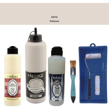 Cadence Banyo Mutfak -  Multi H - 076 Palamo 500 ml Parlak Yüzey Ast 250 ml Taş Vernik Mat 250 ml  Saten Rulo Set