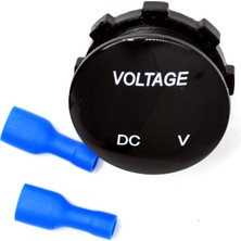 DC 12V 24V Dijital Voltmetre 28MM Mini Yuvarlak 6-32V Arası