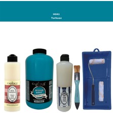 Cadence Banyo Mutfak -  Multi H - 041 Turkuaz 2000 ml Parlak Yüzey Ast 500 ml Taş Vernik 500 ml  Satenruloset