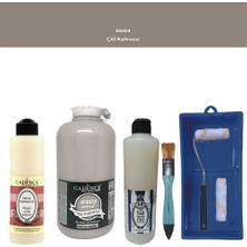 Cadence Banyo Mutfak -  Multi H - 084 Çöl Kahvesi 2000 ml Parlak Yüzey Ast 500 ml Taş Vernik 500 ml  Satenruloset