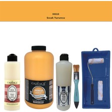 Cadence Banyo Mutfak -  Multi H - 010 Sıcak Turuncu 2000 ml Parlak Yüzey Ast 500 ml Taş Vernik 500 ml  Satenruloset